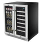 Whynter BWB-3388FDS/BWB-3388FDSa 30″ Built-In French Door Dual Zone 33 Bottle Wine Refrigerator 112 Can Beverage Center