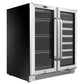 Whynter BWB-3388FDS/BWB-3388FDSa 30″ Built-In French Door Dual Zone 33 Bottle Wine Refrigerator 112 Can Beverage Center