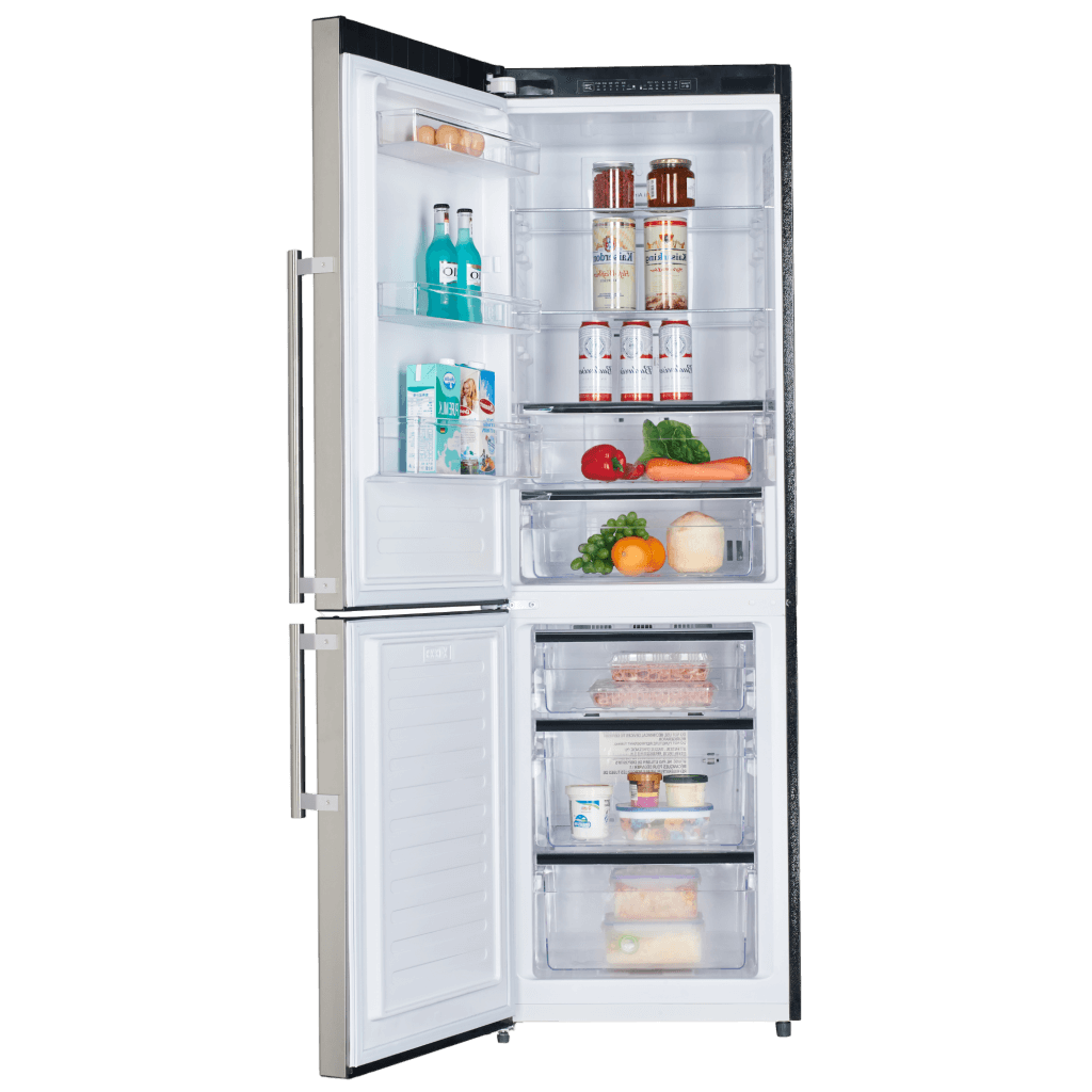 FORNO 24″ Inch W. Bottom Mount Freestanding Refrigerator and Freezer with 11.1 Cubic Ft. Total Capacity (Left Side)