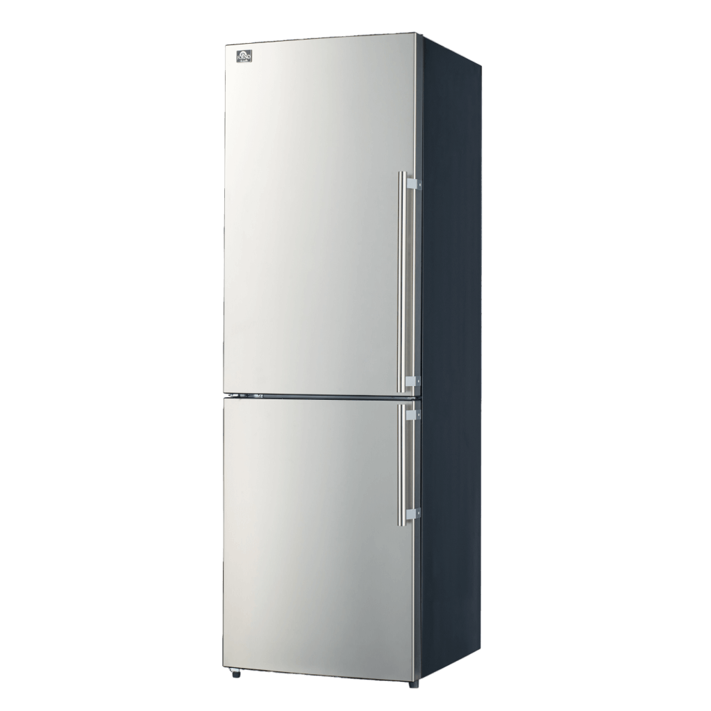 FORNO 24″ Inch W. Bottom Mount Freestanding Refrigerator and Freezer with 11.1 Cubic Ft. Total Capacity (Left Side)