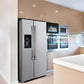 FORNO Salerno 36″ Side by Side 20 Cu.Ft Stainless Steel Refrigerator with Ice Maker
