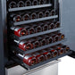 FORNO Azienda – Dual Temperature Zone 24” Wine Cooler -108 Bottles with two refrigerated drawers