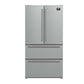 FORNO Moena 36″ French Door 19.2 Cu.Ft. Stainless Steel Refrigerator with Grill Trim
