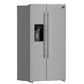 FORNO Salerno 36″ Side by Side 20 Cu.Ft Stainless Steel Refrigerator with Ice Maker