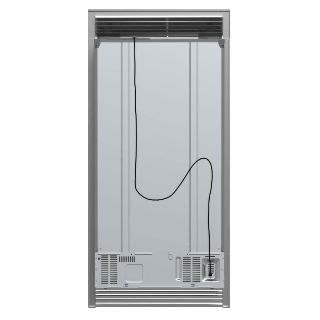 FORNO Salerno 36″ Side by Side 20 Cu.Ft Stainless Steel Refrigerator with Ice Maker & Decorative Grill