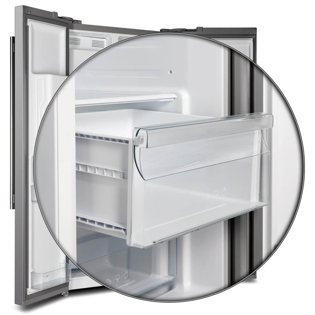 FORNO Salerno 36″ Side by Side 20 Cu.Ft Stainless Steel Refrigerator with Ice Maker & Decorative Grill