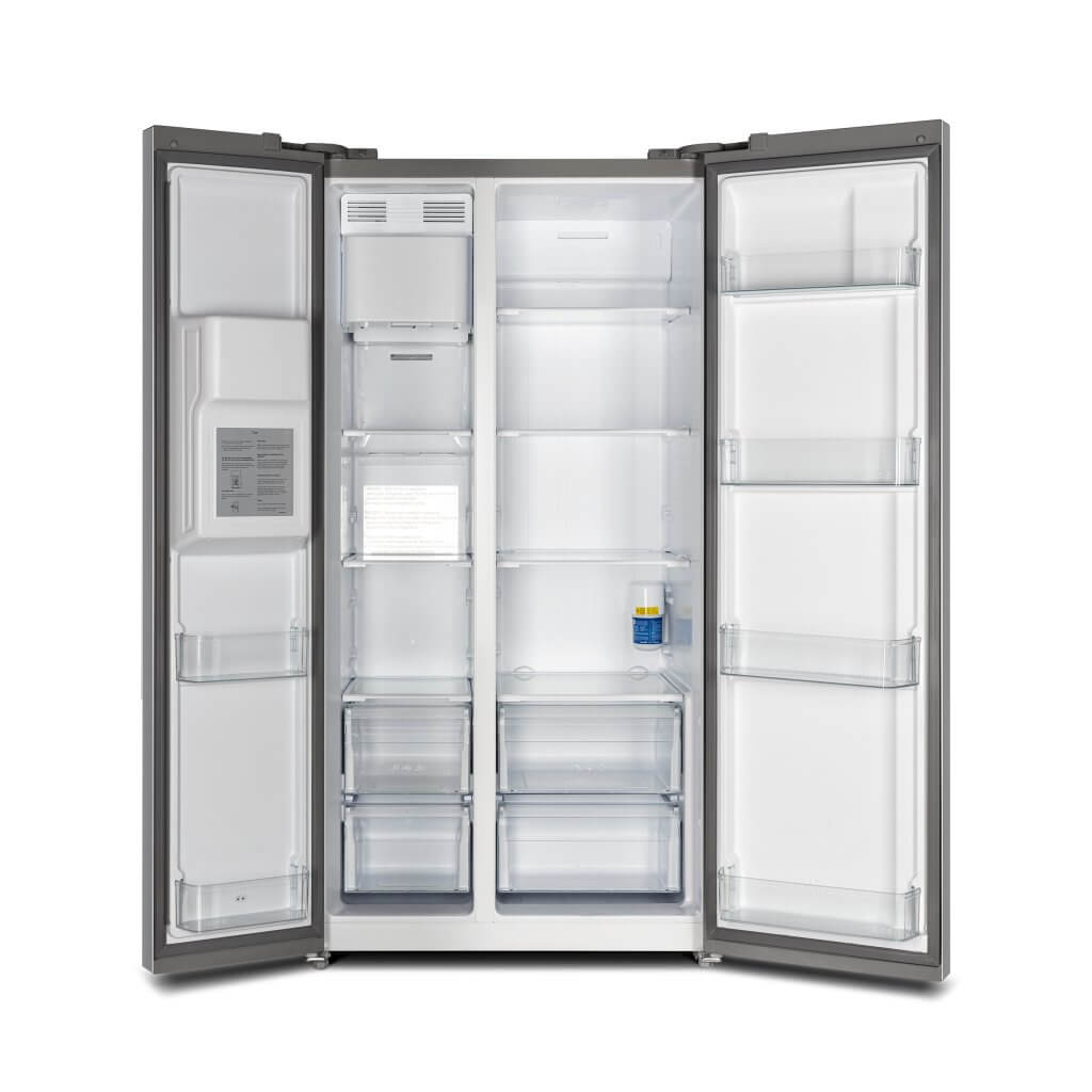 FORNO Salerno 36″ Side by Side 20 Cu.Ft Stainless Steel Refrigerator with Ice Maker & Decorative Grill