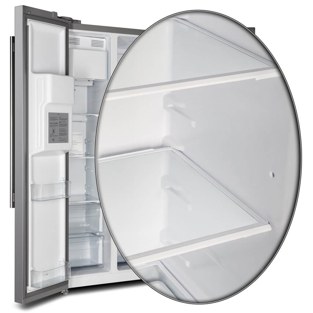 FORNO Salerno 36″ Side by Side 20 Cu.Ft Stainless Steel Refrigerator with Ice Maker & Decorative Grill