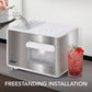 Whynter SonicSnö Countertop Nugget Ice Maker 40lbs/24hrs with Removable Ice Drawer, Chewable Pebble/Sonic Type Ice in Silver and White Stainless Steel Finish