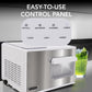 Whynter SonicSnö Countertop Nugget Ice Maker 40lbs/24hrs with Removable Ice Drawer, Chewable Pebble/Sonic Type Ice in Silver and White Stainless Steel Finish
