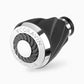 A black and silver Coravin Timeless Aerator, designed exclusively for Coravin Timeless Wine Preservation Systems, with 30 carefully placed holes for maximum wine aeration.