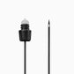 Coravin 3 Needle Kit: A black needle with a black cap and a close-up of a black and white cable, suitable for piercing through cork or Coravin Timeless Screw Cap to pour wine without opening the bottle.