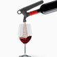 Coravin Pivot™ Aerator: A black and red wine bottle pouring red wine into a glass, enhancing aroma and flavor. Compatible with Pivot Wine Preservation Systems.