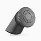 A black plastic pipe with a circular design, the Coravin Pivot™ Aerator, compatible with Pivot Wine Preservation Systems, for aromatic and flavorful wine in seconds.