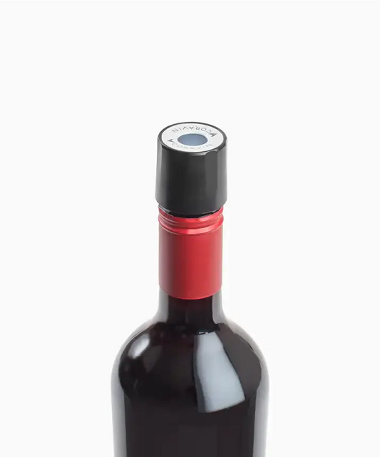 A close-up of a Coravin Screw Cap for wine bottles, designed to preserve screw cap wines for up to 3 months. Compatible with Coravin Timeless Systems.
