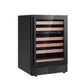 Kings Bottle 24" Under Counter Dual Zone Wine Cooler with Black Glass Door
