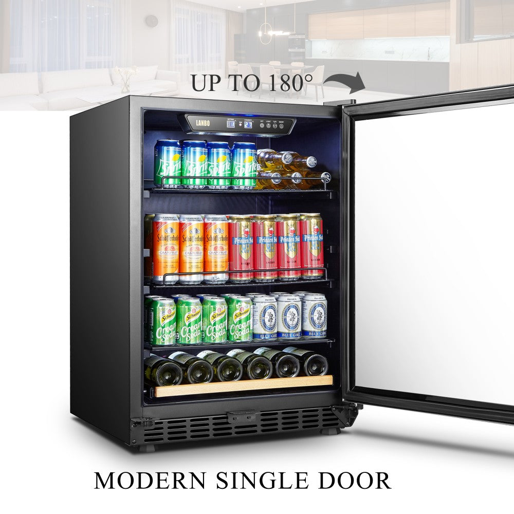 Lanbo 110 Cans 6 Bottles Beverage Cooler