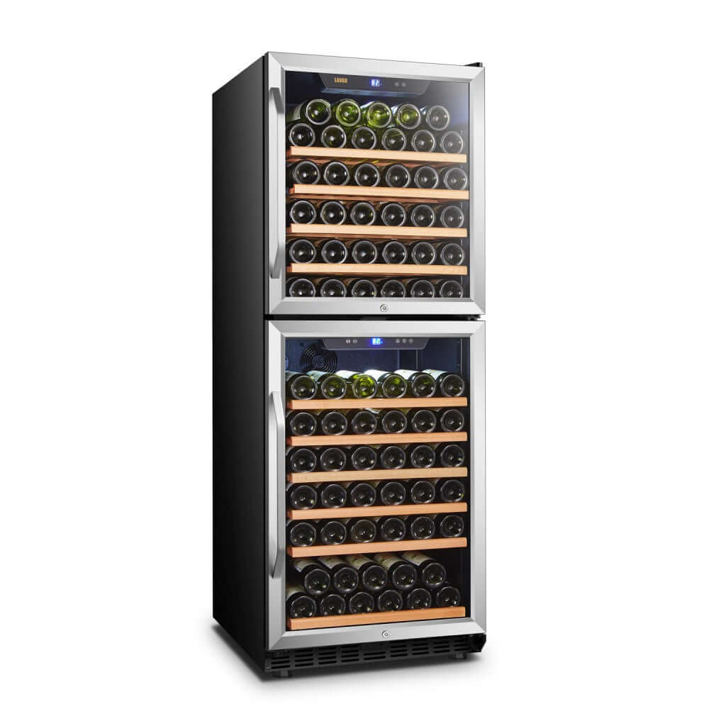 Lanbo 133 Bottle Dual Zone Dual-Door Wine Cooler