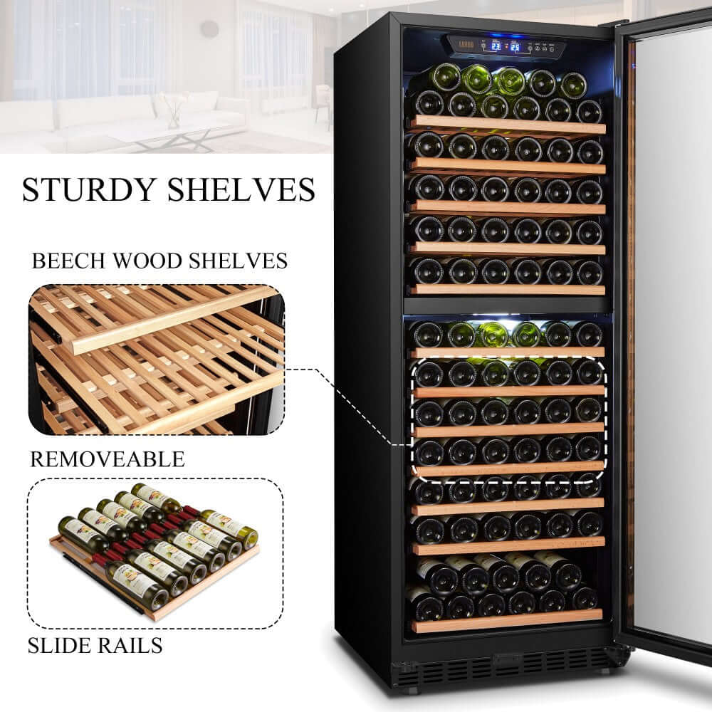 Lanbo 138 Bottle Dual Zone Wine Cooler