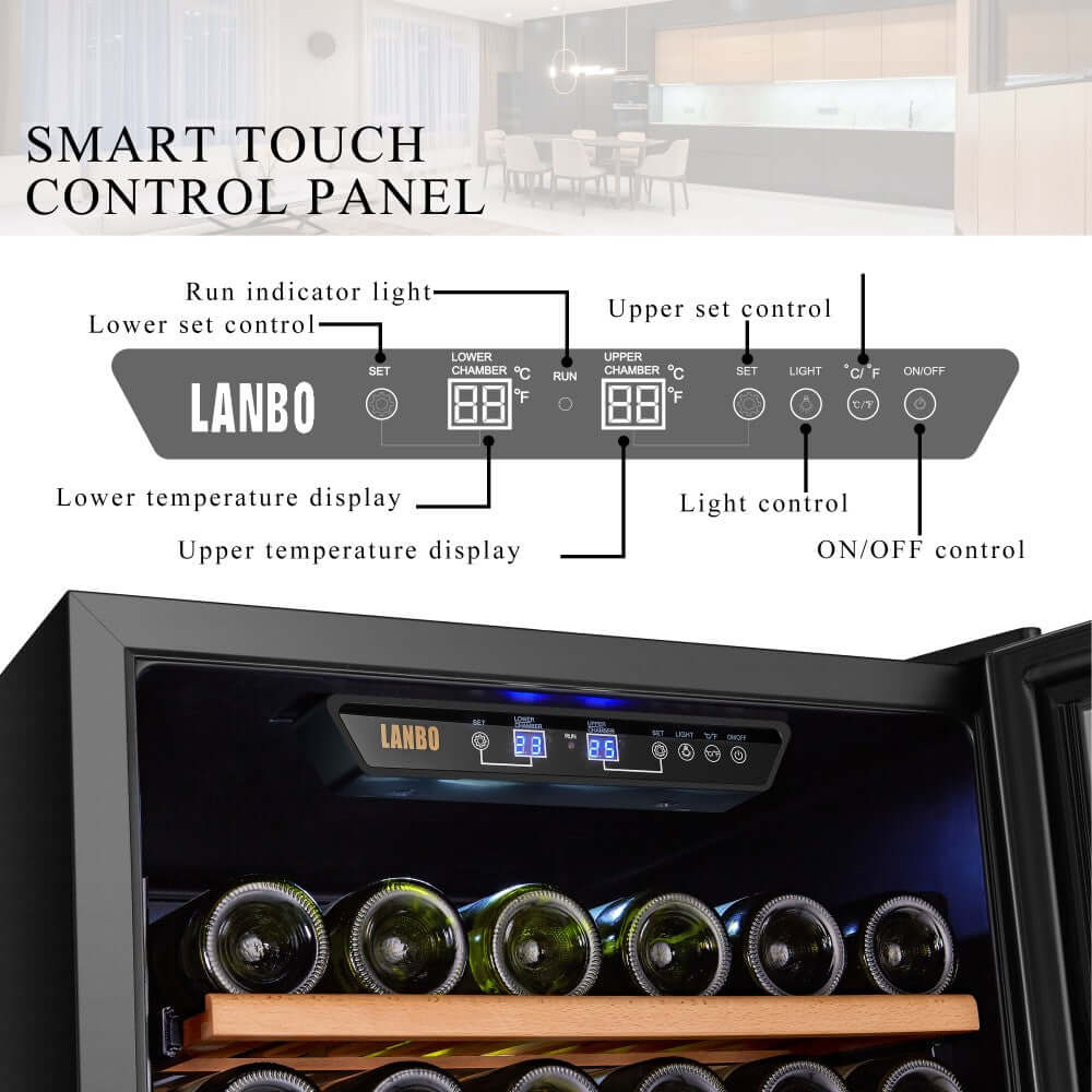 Lanbo 160 Bottle Dual Zone Wine Cooler