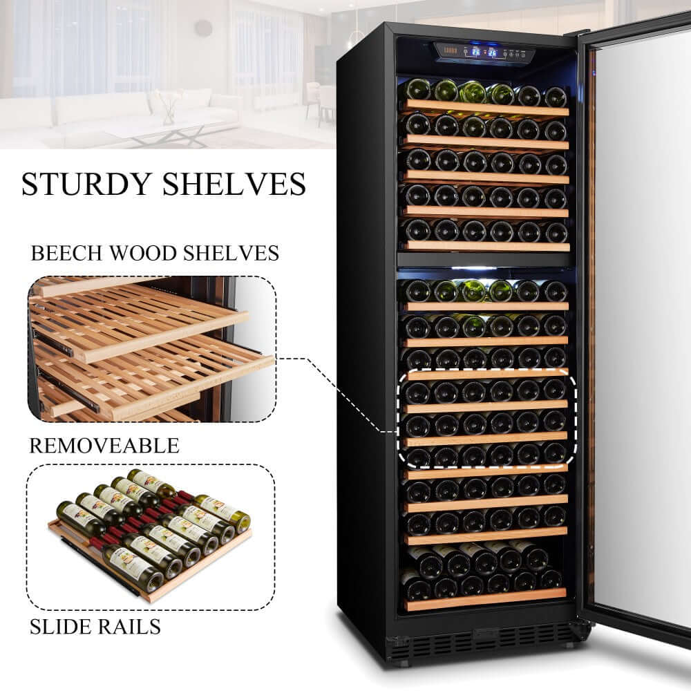 Lanbo 160 Bottle Dual Zone Wine Cooler