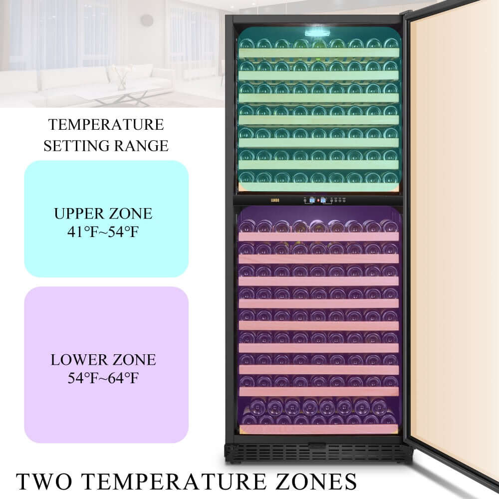 Lanbo 287 Bottle Dual Zone Wine Cooler