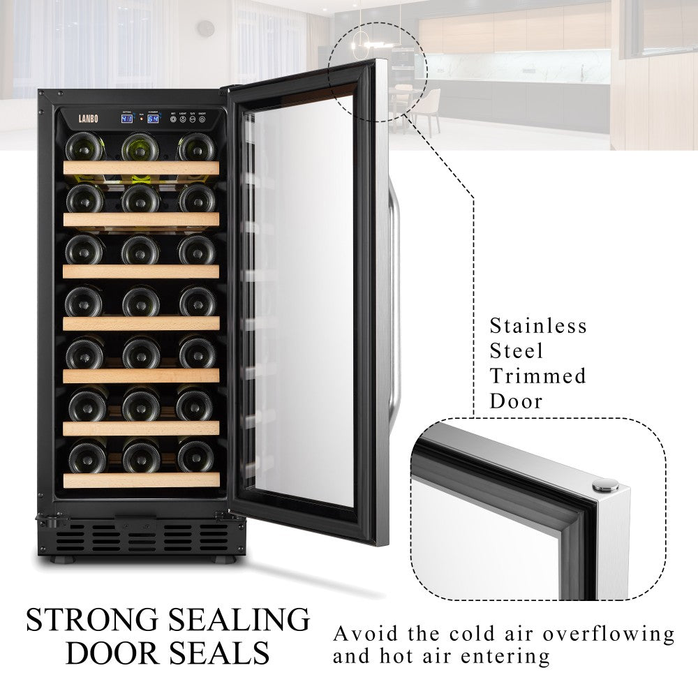 Lanbo 33 Bottle Single Zone Wine Cooler