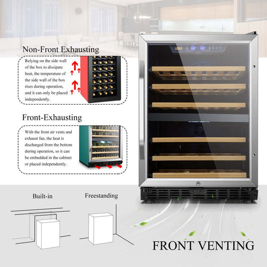 Lanbo 46 Bottle Dual Zone Wine Cooler