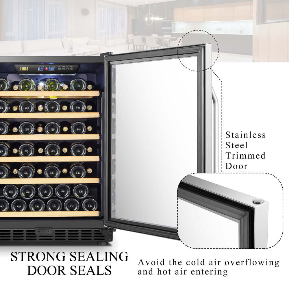 Lanbo 52 Bottle Single Zone Wine Cooler