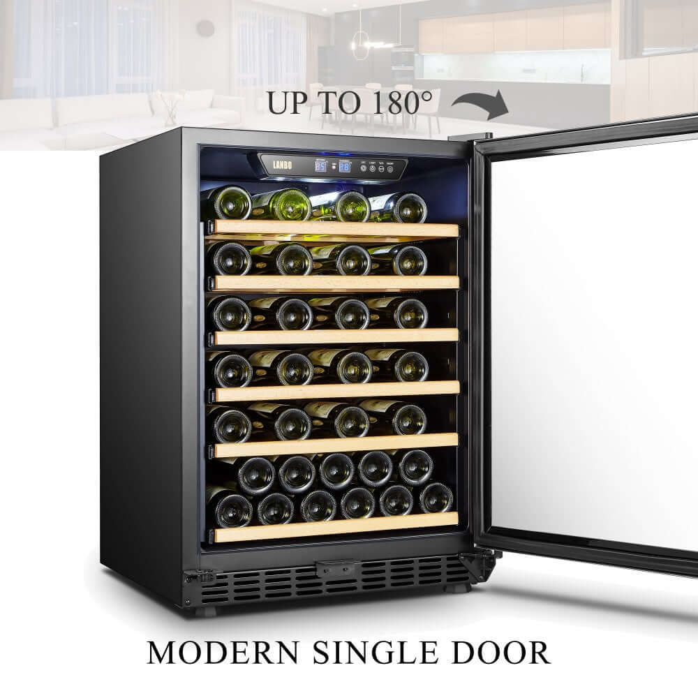 Lanbo 52 Bottle Single Zone Wine Cooler