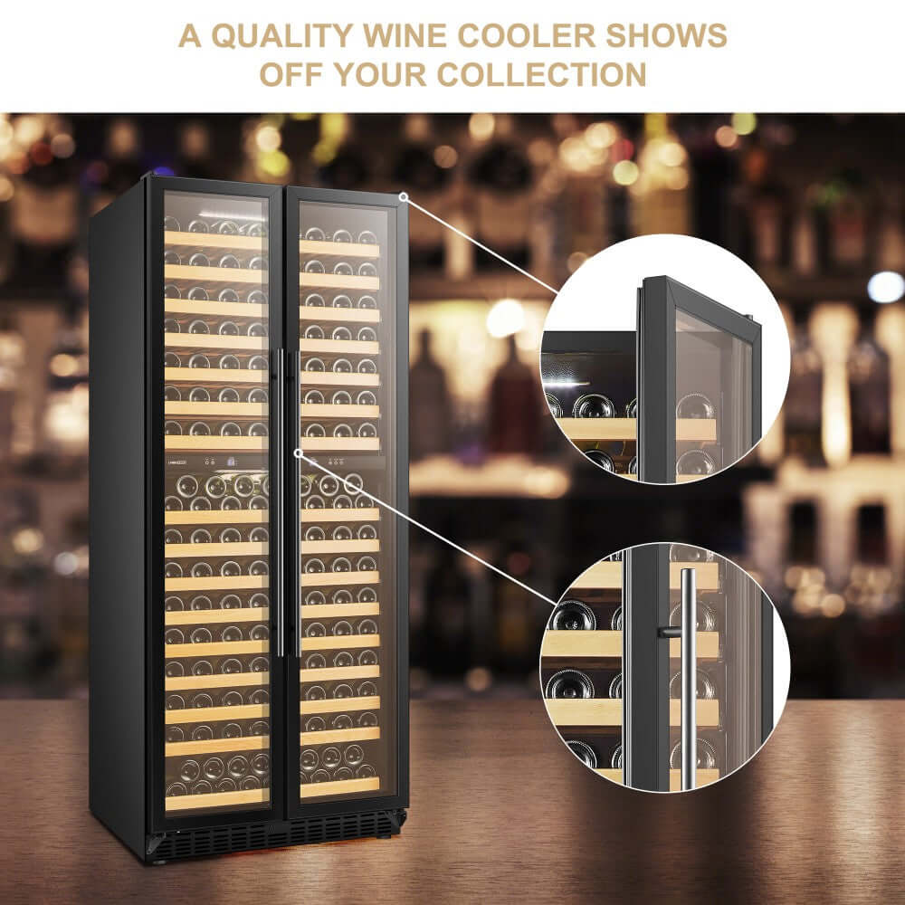 LanboPro 287 Bottle Dual Zone Dual-Door Wine Cooler