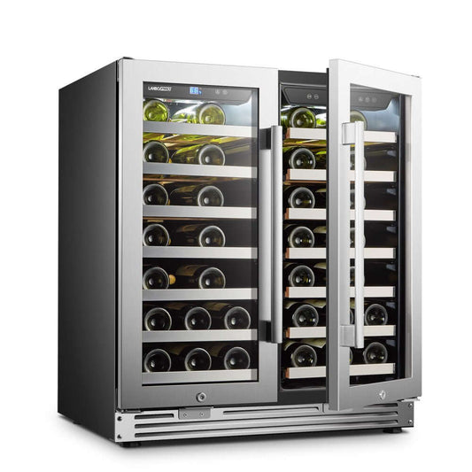 LanboPro 62 Bottle Dual Zone Dual-Door Wine Cooler