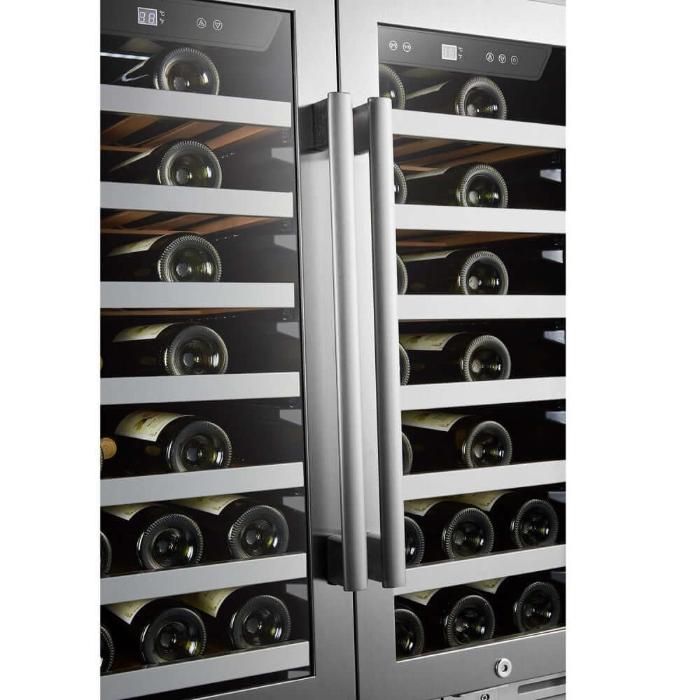 LanboPro 62 Bottle Dual Zone Dual-Door Wine Cooler