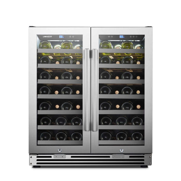 LanboPro 62 Bottle Dual Zone Dual-Door Wine Cooler