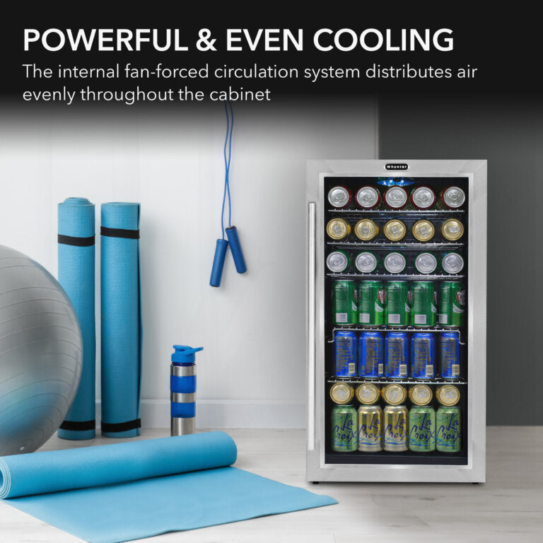 Whynter BR-130SB 17″ 127 Can Freestanding Beverage Refrigerator cooler Stainless Steel