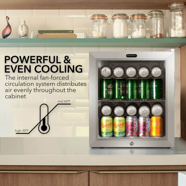 Whynter BR-062WS 17″ 68 Can Freestanding Beverage Refrigerator cooler With Lock Stainless Steel