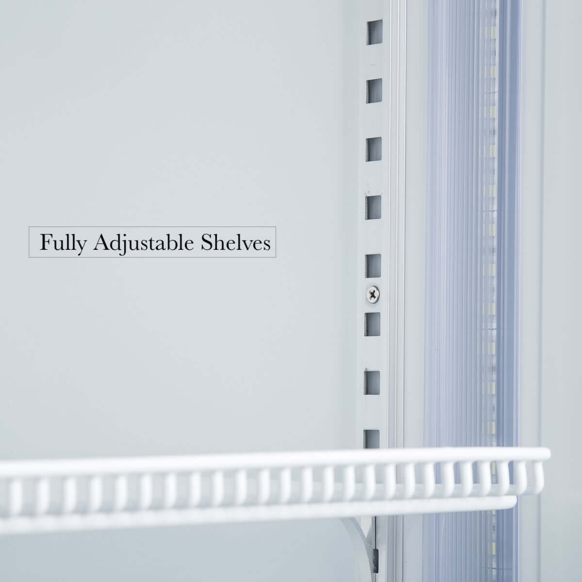 Kings Bottle Upright Display Merchandiser Refrigerator with hinged glass door and adjustable temperature range.