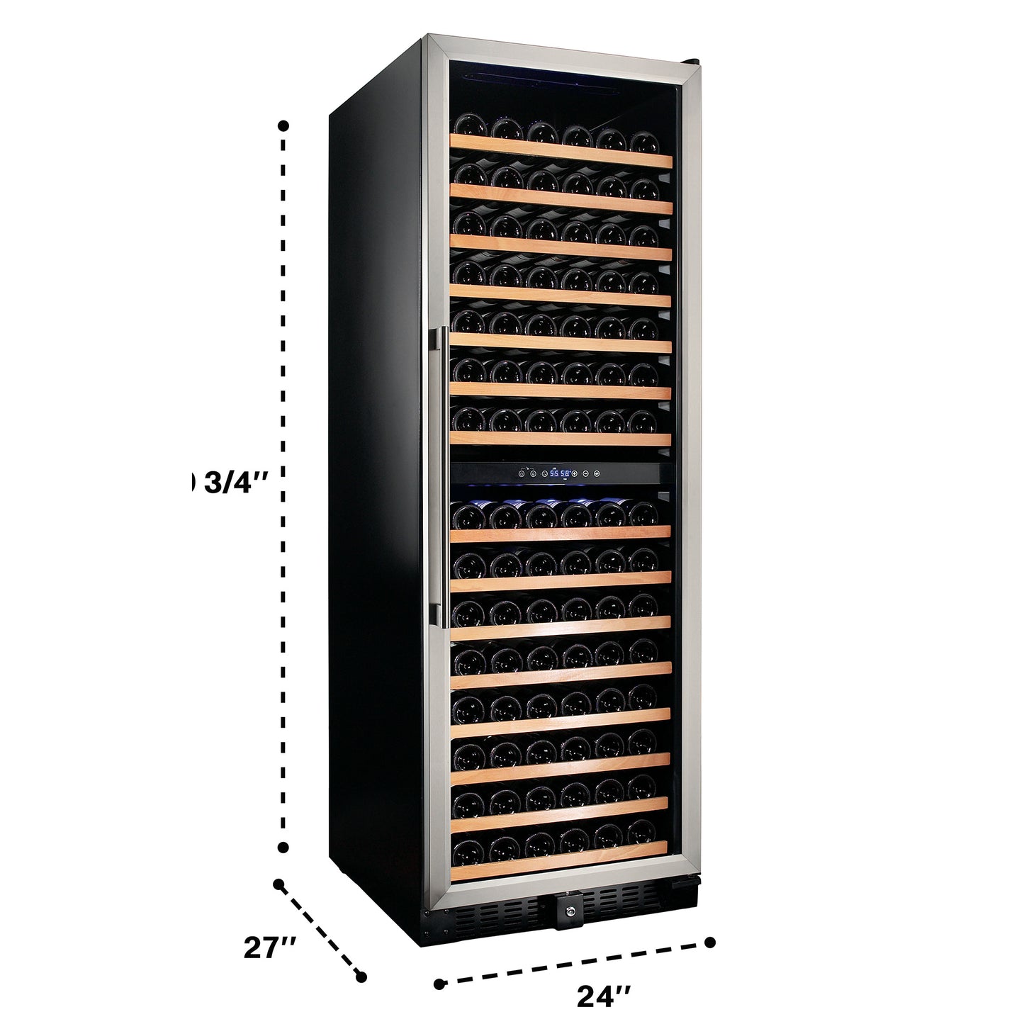 Buy a Smith & Hanks 166 Bottle Dual Zone Stainless Steel Wine Refrigerator by Chilled Beverages