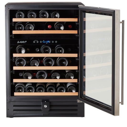 Buy a Smith & Hanks 166 Bottle Premium Dual Zone Stainless Steel Wine Refrigerator by Chilled Beverages