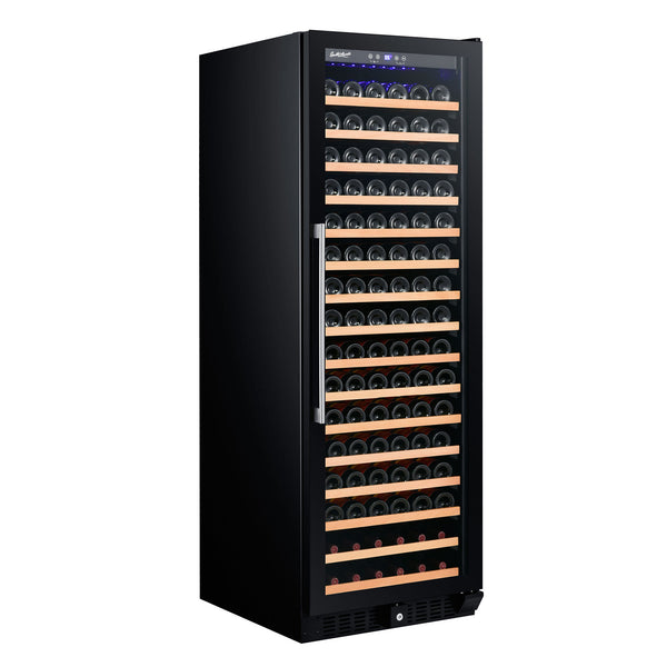 Buy a Smith & Hanks 166 Bottle Single Zone Black Glass Wine Refrigerator by Chilled Beverages