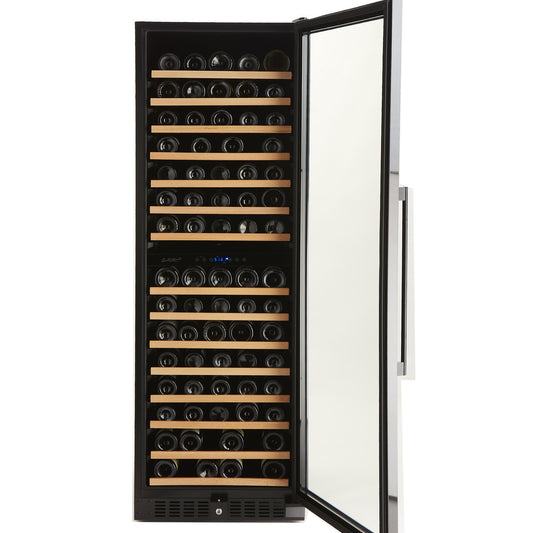 Buy a Smith & Hanks 166 Bottle Single Zone Black Stainless Wine Refrigerator by Chilled Beverages