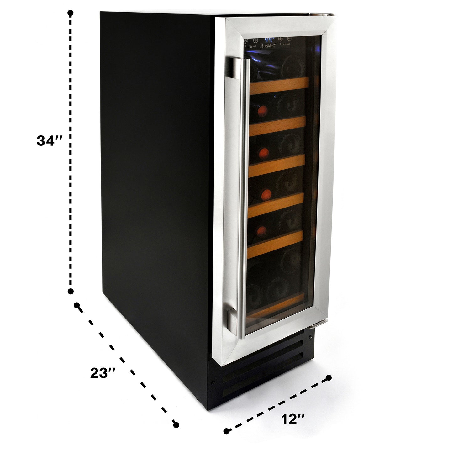 Buy a Smith & Hanks 19 Bottle Single Zone Stainless Steel Door Wine Cooler by Chilled Beverages