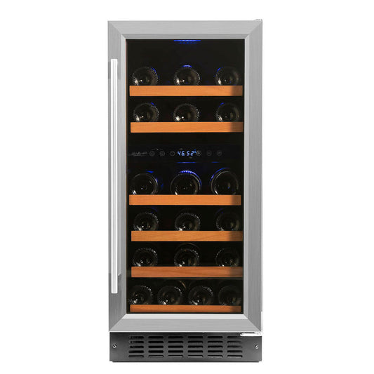 Buy a Smith & Hanks 32 Bottle Dual Zone Stainless Steel Door Wine Cooler by Chilled Beverages