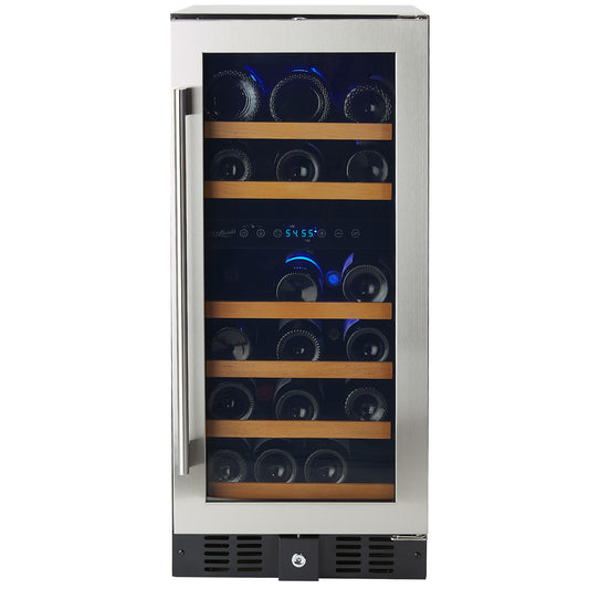 Buy a Smith & Hanks 32 Bottle Premium Dual Zone Under Counter Wine Cooler Chilled Beverages