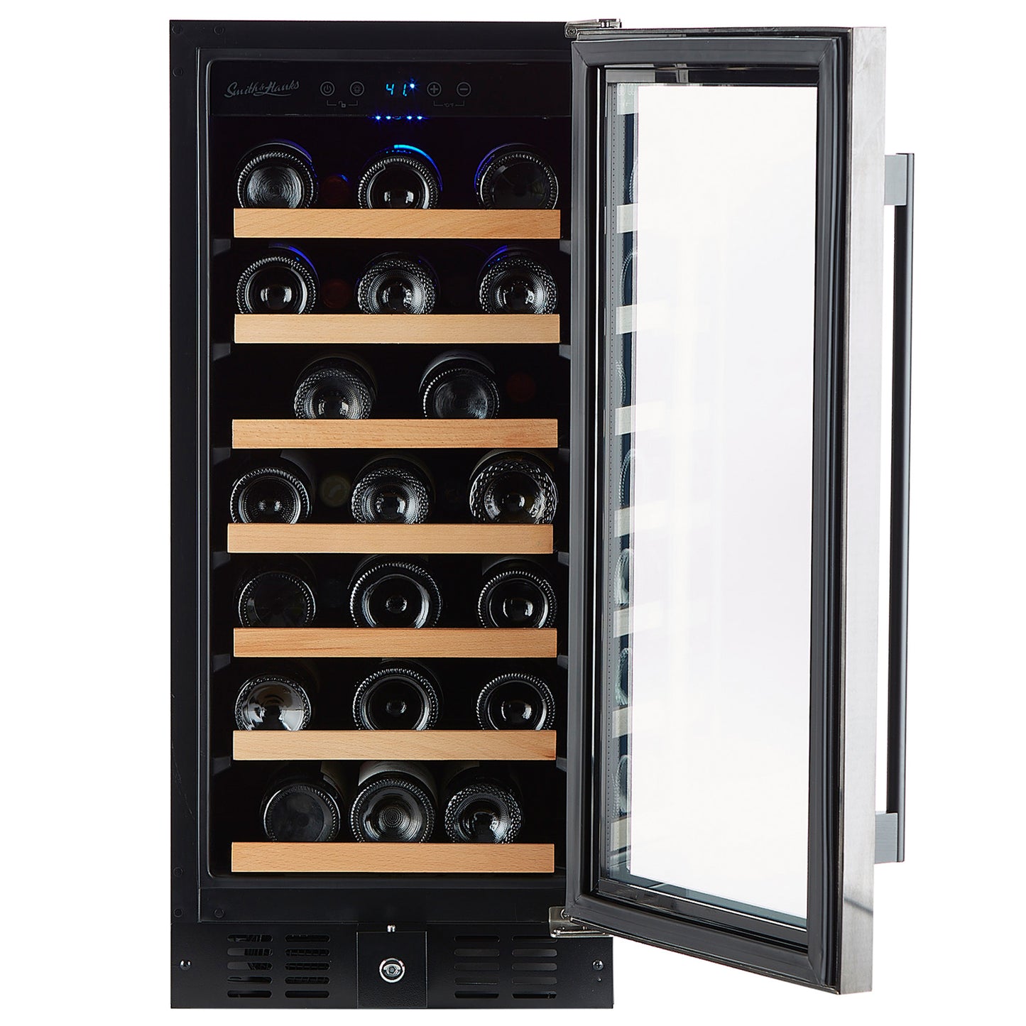 Buy a Smith & Hanks 34 Bottle Single Zone Black Stainless Steel Wine Cooler by Chilled Beverages