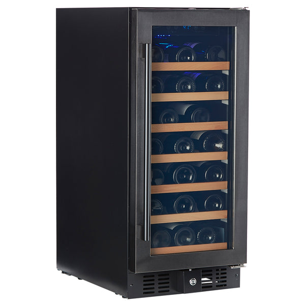 Buy a Smith & Hanks 34 Bottle Single Zone Black Stainless Steel Wine Cooler by Chilled Beverages