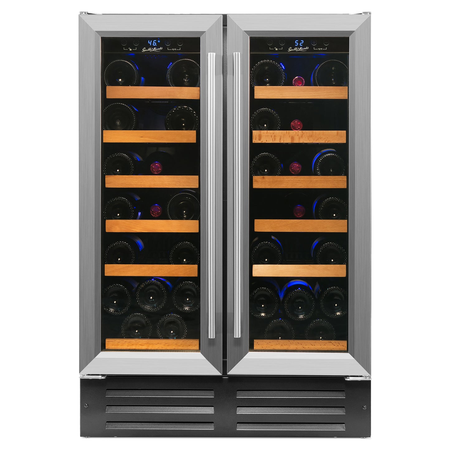 Buy a Smith & Hanks 40 Bottle Dual Zone Stainless Steel Door Wine Cooler by Chilled Beverages