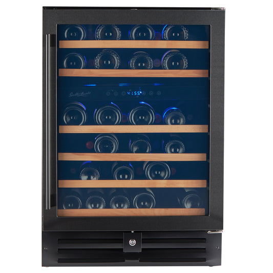 Buy a Smith & Hanks 46 Bottle Dual Zone Black Stainless Wine Cooler by Chilled Beverages