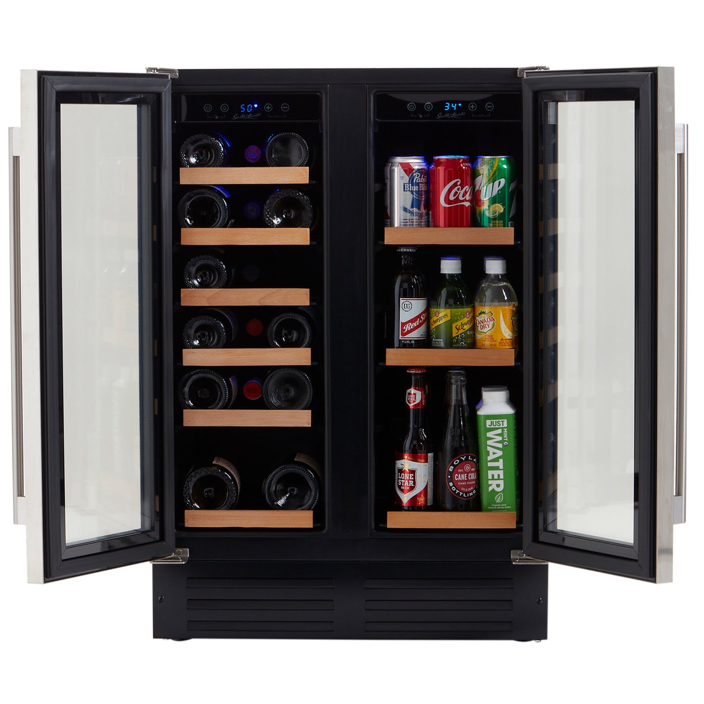 Buy a Smith & Hanks Dual Zone Stainless Steel Wine & Beverage Cooler by Chilled Beverages