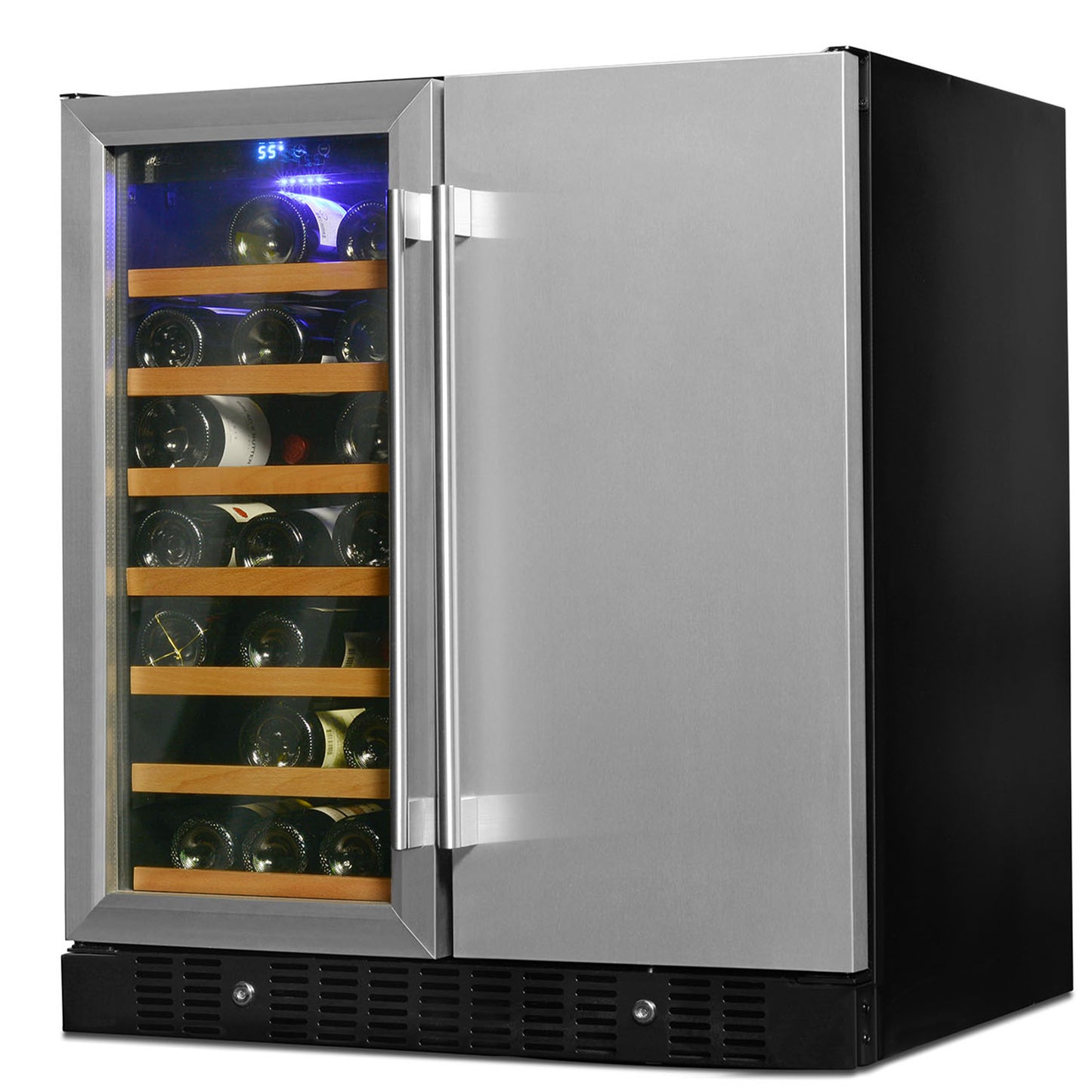 Buy a Smith & Hanks Smoked Black Glass Door Wine & Beverage Cooler by Chilled Beverages